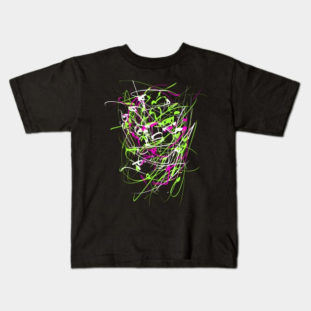 abstract face Kids T-Shirt by Nikokosmos